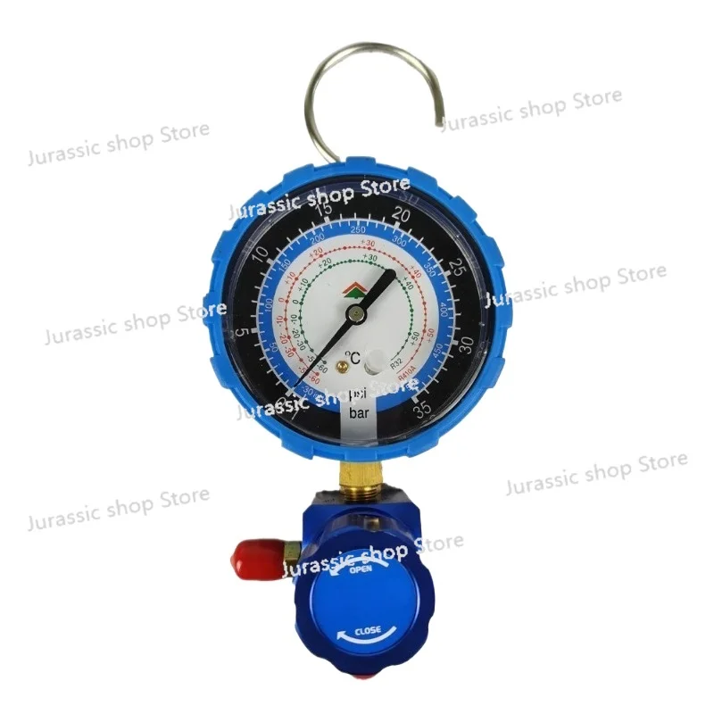 

Single Meter With Valve Low Pressure High Pressure Pressure Gauge R32 R410 Manifold For Car Air Conditioning HS-468AL HS-468AH