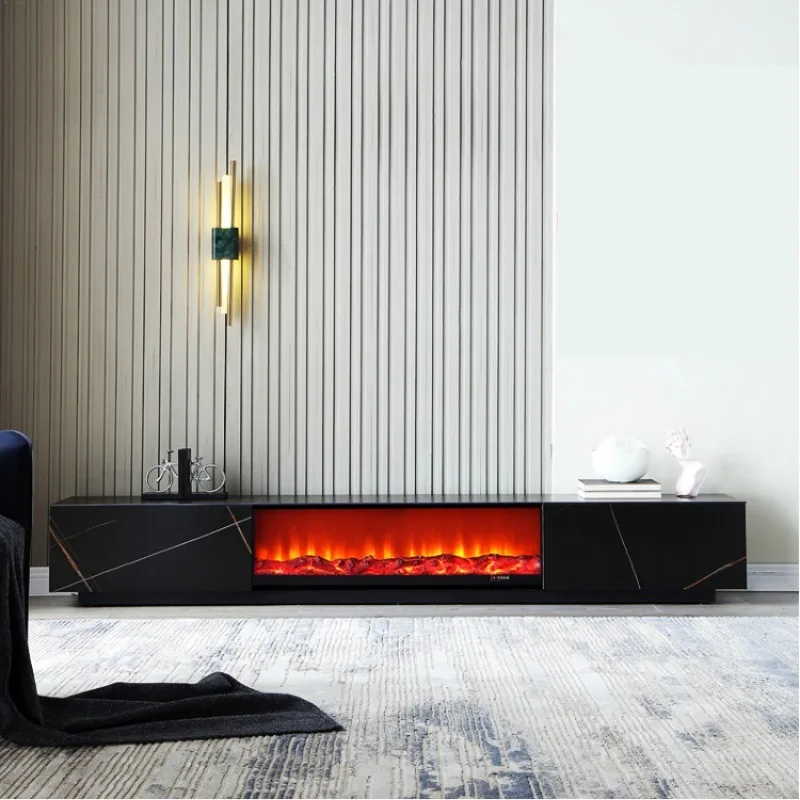 

European Background Tv Cabinet Simulated Flame Electric Fireplace Tv Cabinet Luxury Designer Mueble De Tv Furniture For Home