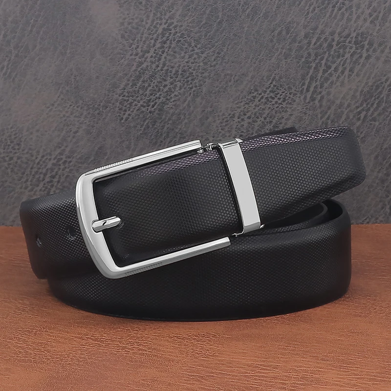 Модные ремни для молодых мужчин с пряжкой из натуральной воловьей кожи, пояс высокого качества, белые повседневные джинсы ceinture homme B650