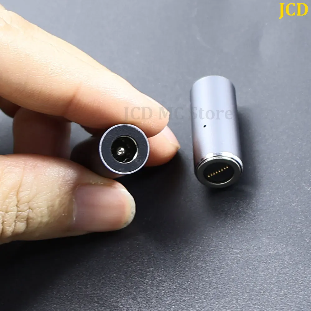1Pc 100W Magnetic Fast Charging USB Type-C to 8Pin Round Connector Adapter 5.5*2.1mm to DC Plug For Laptop Power Supply Charger