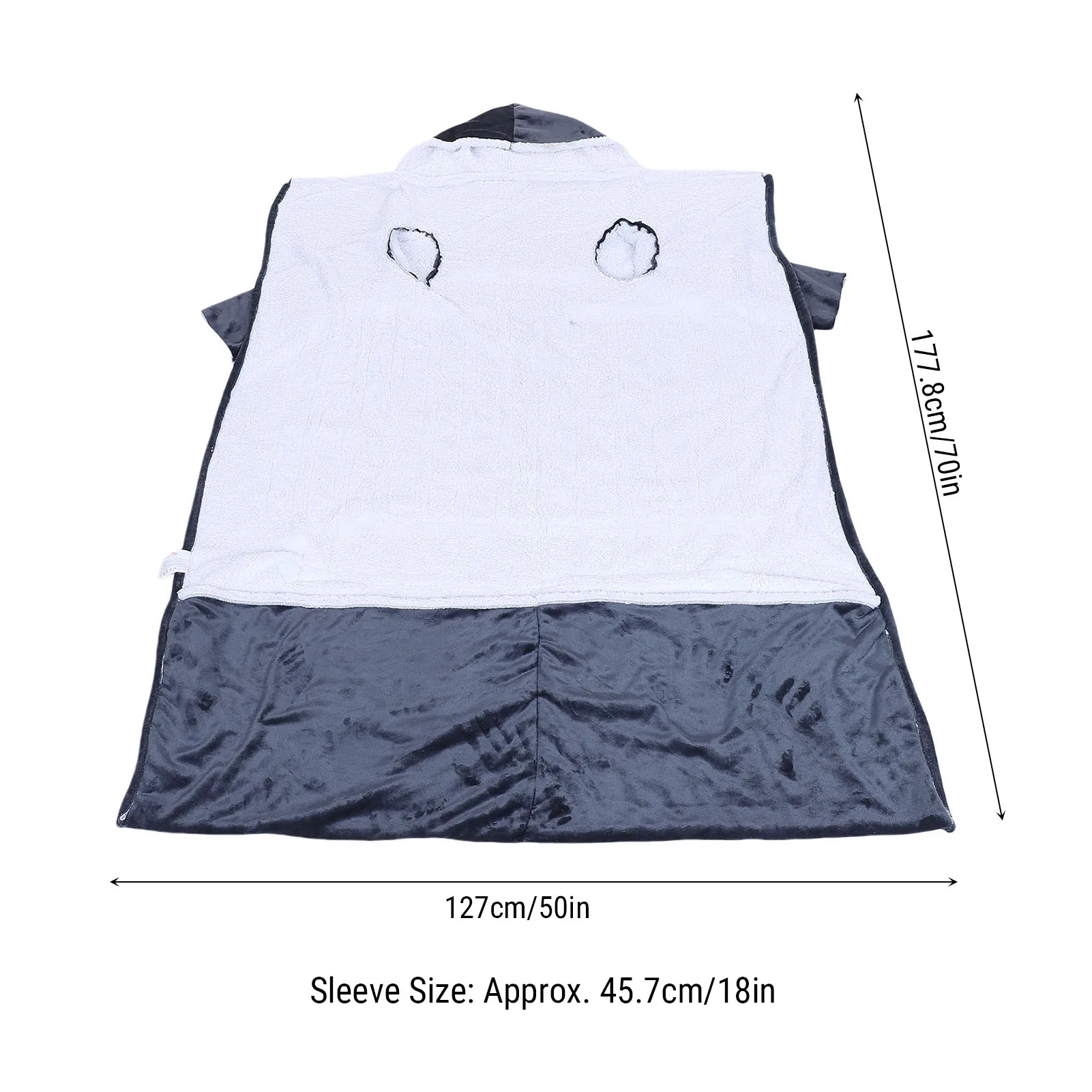 Heated Blanket with Sleeves Hood and Foot Pocket Flannel 10 Heating Level Electric Wearable Blanket with 3 Time Setting 50x70in view 6