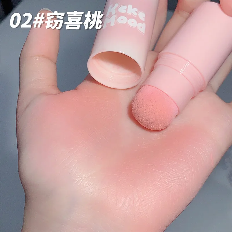 Double-End Blush Stick Zacht Gezicht Verhelderende Contouren Schaduw Blusher Poeder Perzik Roze Wangtint Koreaanse Make-Up Cosmetica