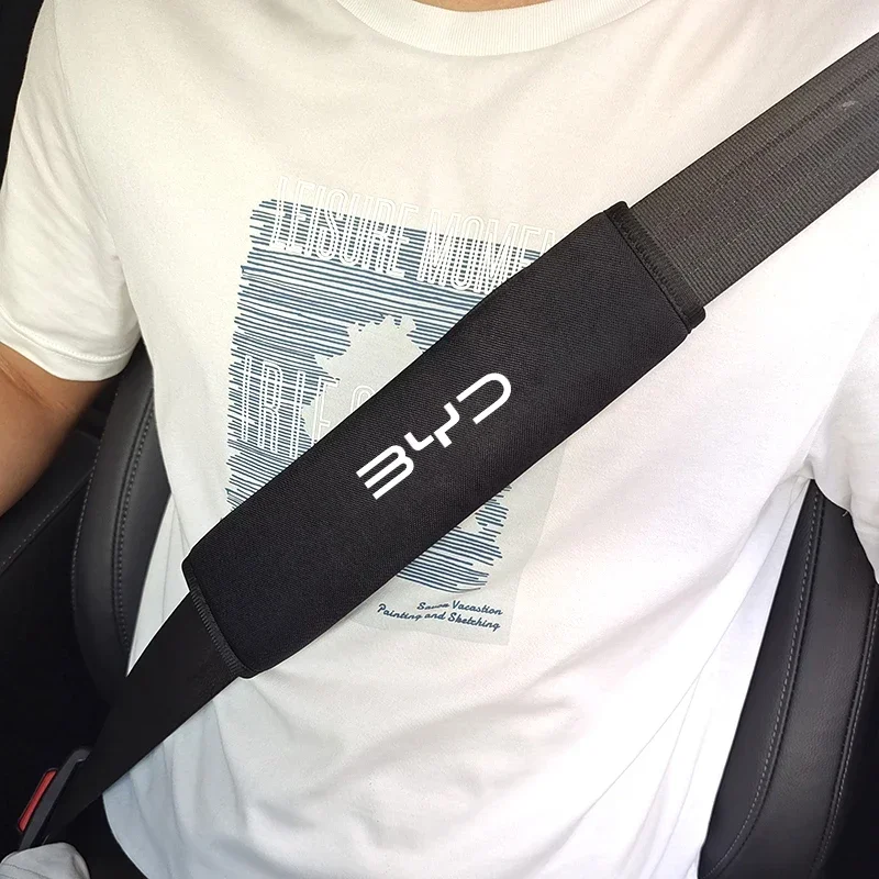 2X Fundas para Cinturón de Seguridad de Coche, Almohadillas para Correa de Hombro, Accesorios para BYD King Seal, Seal U, Sealion 6, 7, SHARK, Atto 3, Seagull, Dolphin, HAN, TANG