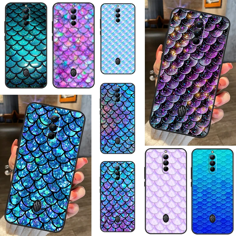 Mermaid Tail Scale Case For ZTE Nubia Red Magic 8 Pro Plus 5G 5S 6R RedMagic 7 6 Pro 7S 6S Pro Phone Cover