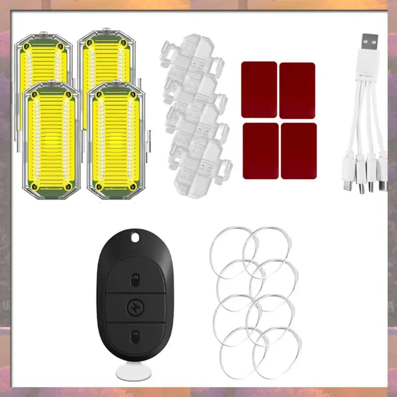 Top Sale Wireless LED Drone Strobe Light For Motorcycle Car Bike 2.4G Remote Control Flash Warning Light Signal Light