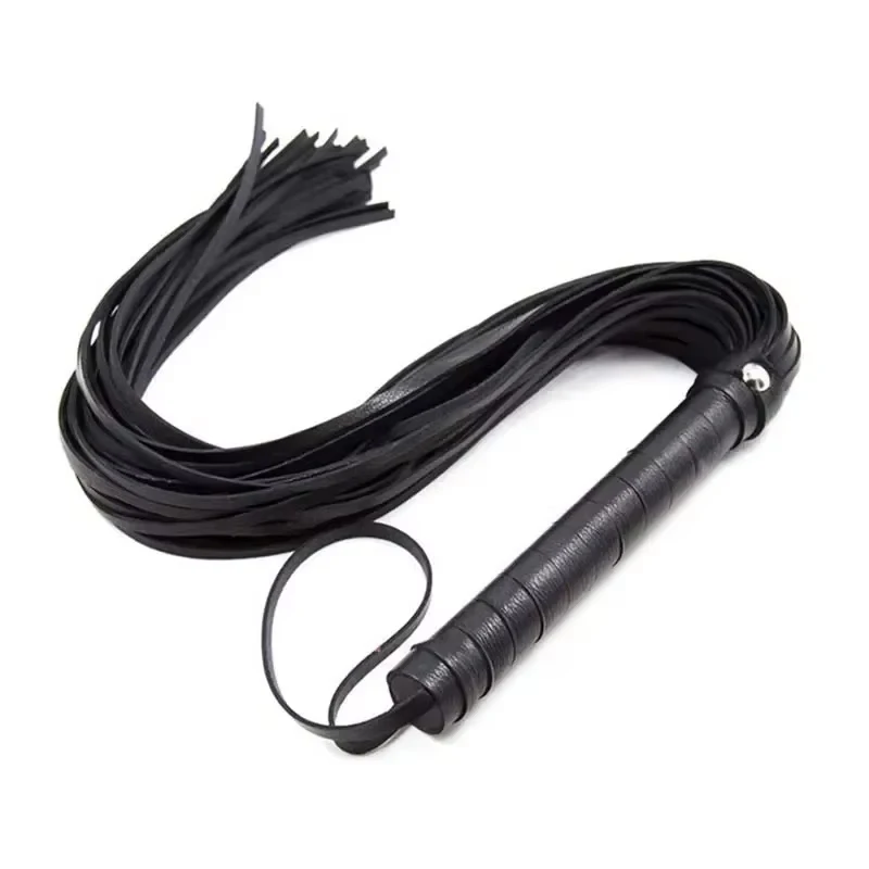 

High Quality Pu Leather Pimp Whip Racing Riding Crop Black Horse Riding Whip