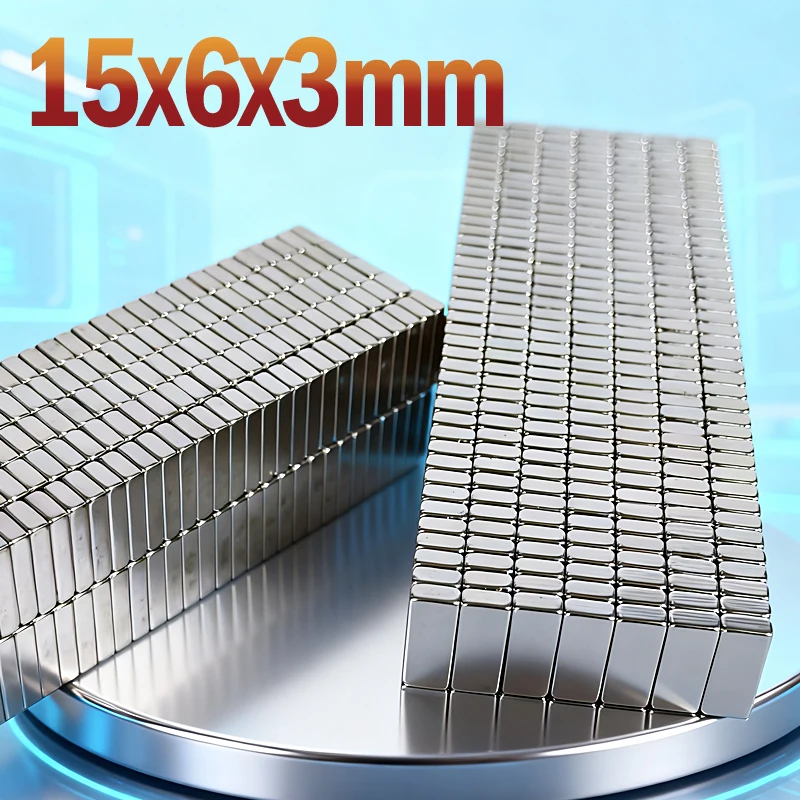 N35 NdfeB 15x6x3mm Magnet Square Shape Permanent Magnetic Imanes 15*6*3mm Accessory Neodymium Fridge Magnets 10-100pcs