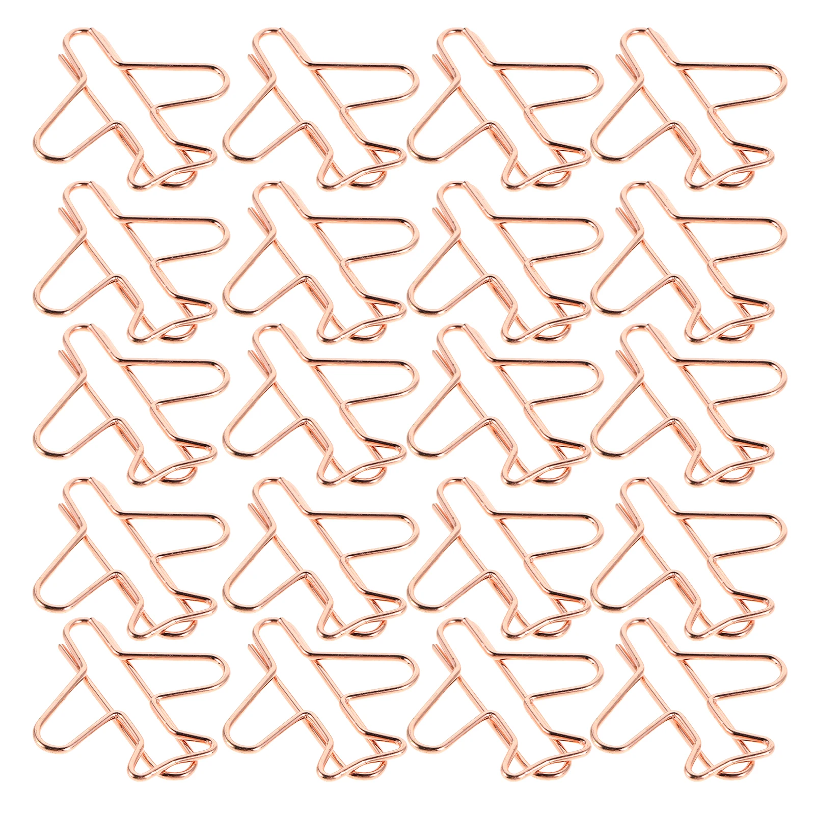 

20 Pcs Creative Paper Clip Airplane Paperclips Decorative Office Supplies Bookmark Metal Shape Fun Cute