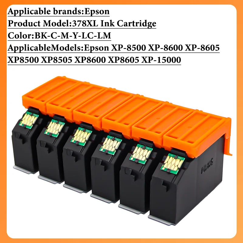 378XL 378 Ink Cartridge-6 Colors Compatible For Epson XP-8500 XP-8600 XP-8605 XP8500 XP8505 XP8600 XP8605 XP-15000