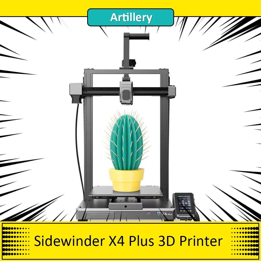 Artillery Sidewinder X4 Plus 3D Printer, 500mm/s Print Speed, Build Volume, XY-Metal Linear Guide Rail,Auto Levelling, 8000 rpm