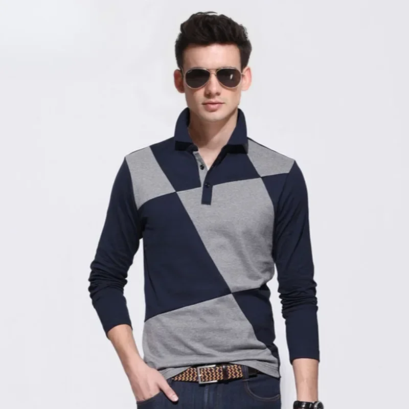 Mens Polo Shirts Business Slim Fit Formal Male Sweatshirts Long Sleeve Pullover Tight Quotes Streetwear Sale Y2k Luxury 2024 Xl