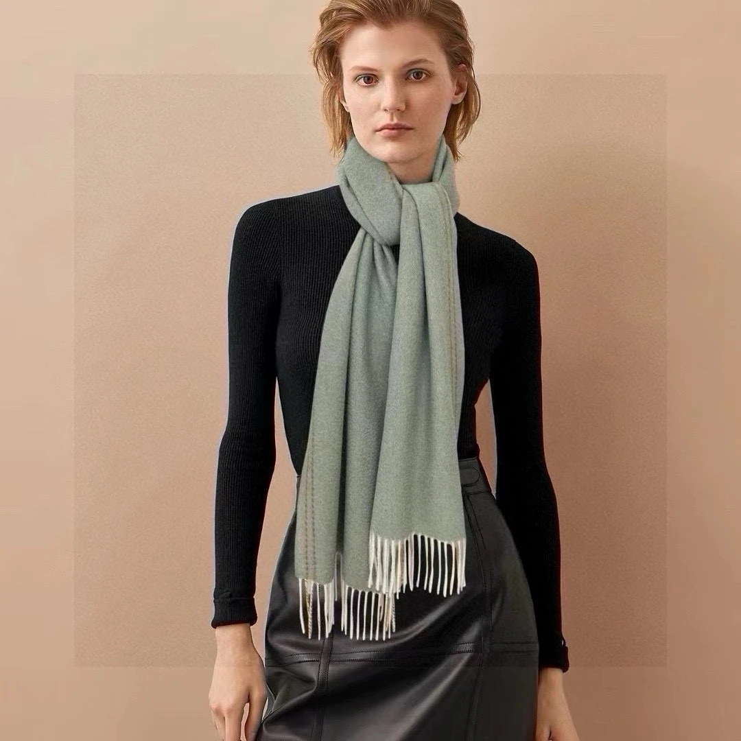 

High-end New Clothing Accessories Women'S Wool Scarf Autumn and Winter High-end Baita Neck Thick Warm Neck Shawl High-end Gift