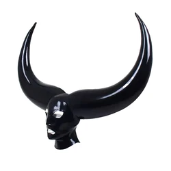 Latex Hats Costumes Hood Inflatable ears Hard thick Horn handmade Head Dress  Cosplay Suits