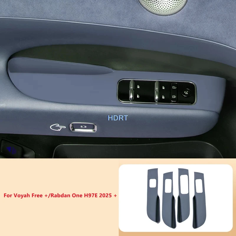 Car Styling Front Rear Door Handle Storage Box Pocket Pad Organizer Cover Accessories For Voyah Free +/Rabdan One H97E 2025 +