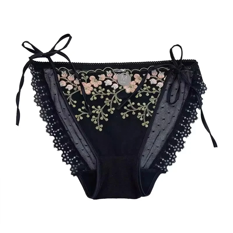 

Vintage Lace Underwear Women's Sexy Panties Flower Pattern Seamless Briefs Low Waist Panties Lingerie Ropa Interior De Mujer