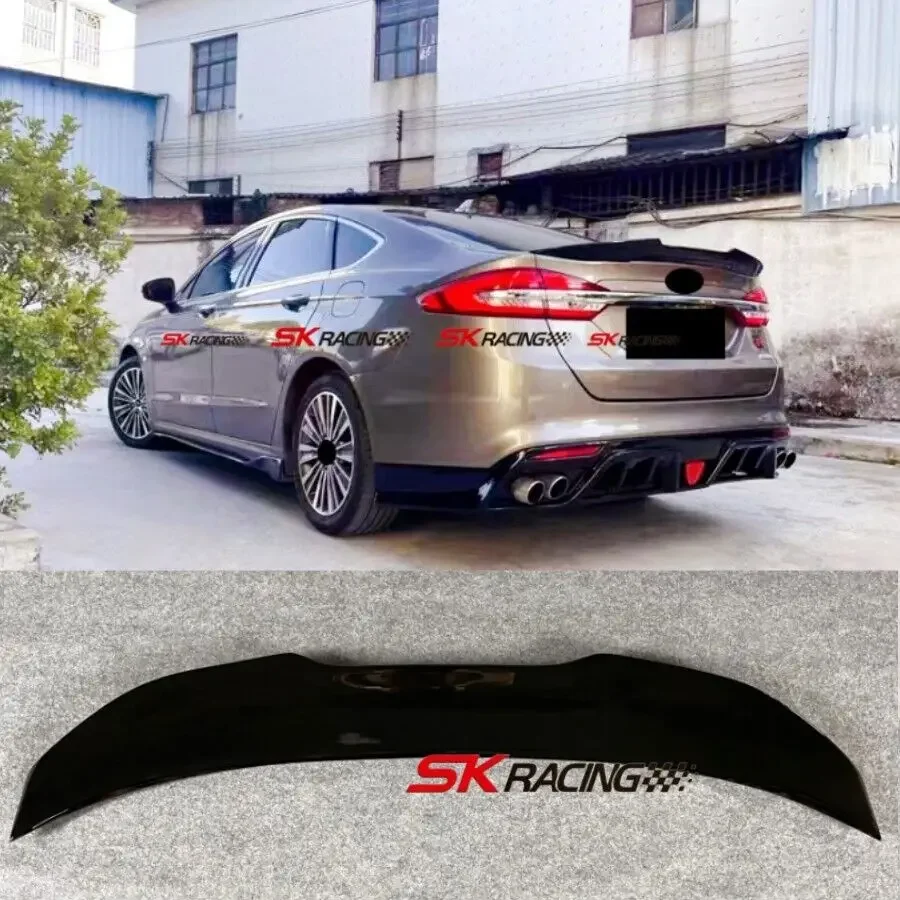 Glossy Black Rear Tail Trunk Spoilers Wings Boot  For Ford Mondeo Fusion 2013-2020 Accessories New Style  Spoiler 