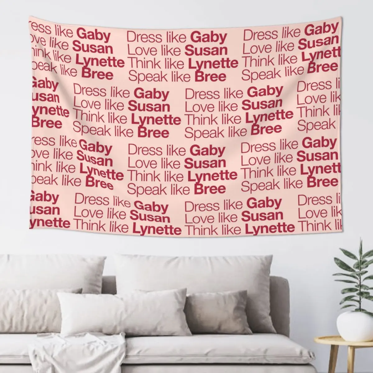 Desperate Housewives ( Red Peach ) Tapestry Art Wall Hanging Aesthetic Home Decoration Tapestries for Living Room Dorm Room