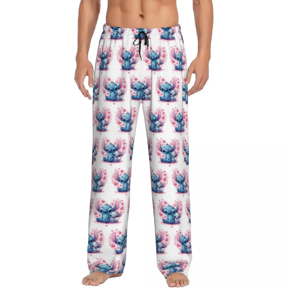 

Custom Print Men Stitch TV Cartoon Animation Pajama Pants Sleepwear Sleep Lounge Bottoms with Pockets