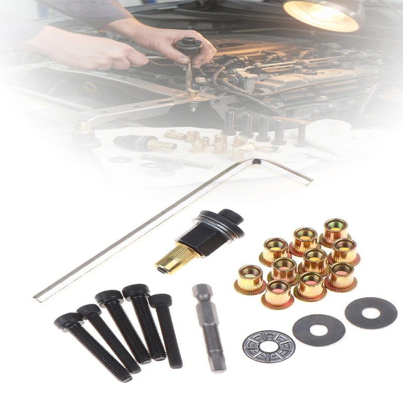 M3 M4 M5 M6 M8 M10 M12 Rivet Nut Tool Kit Threaded Insert Nutsert Set Professional Quality for Home Automotive Applications