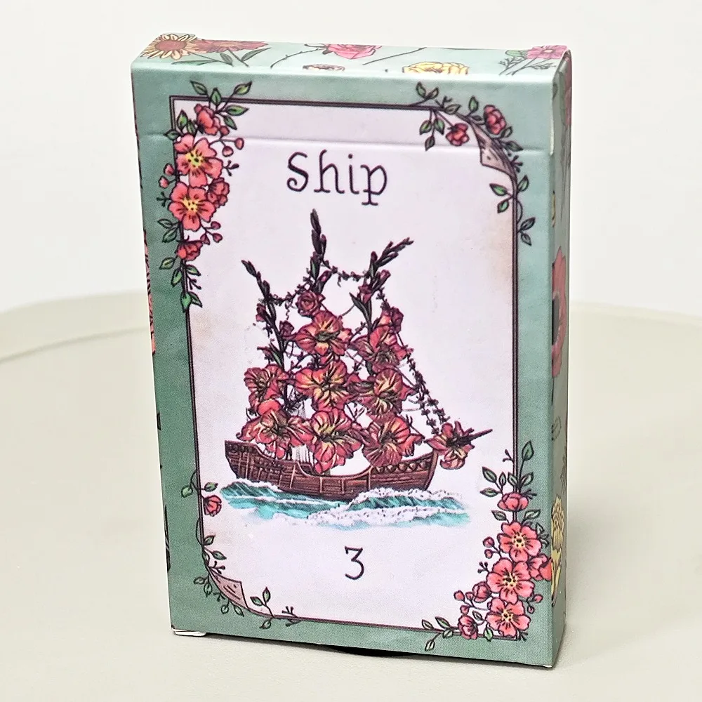 

Колода карт Ленорман Floraneum Tarot Oracle, 36 карт, иллюстрированные, украшенные цветочным декором, 9*6 см