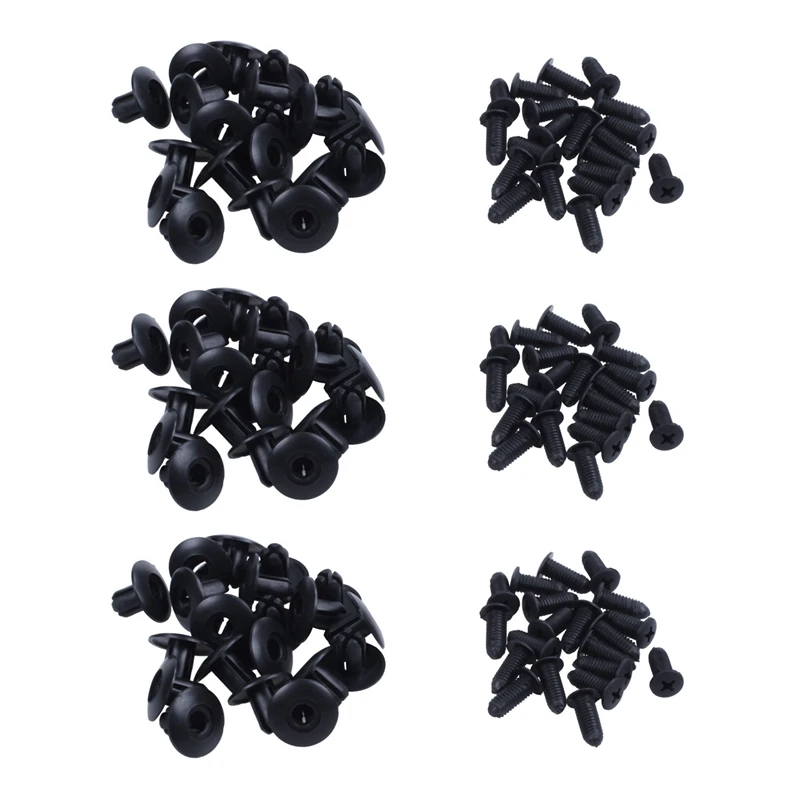 60 Pcs 8Mm X 20Mm Car Buckle Black Seal Clips