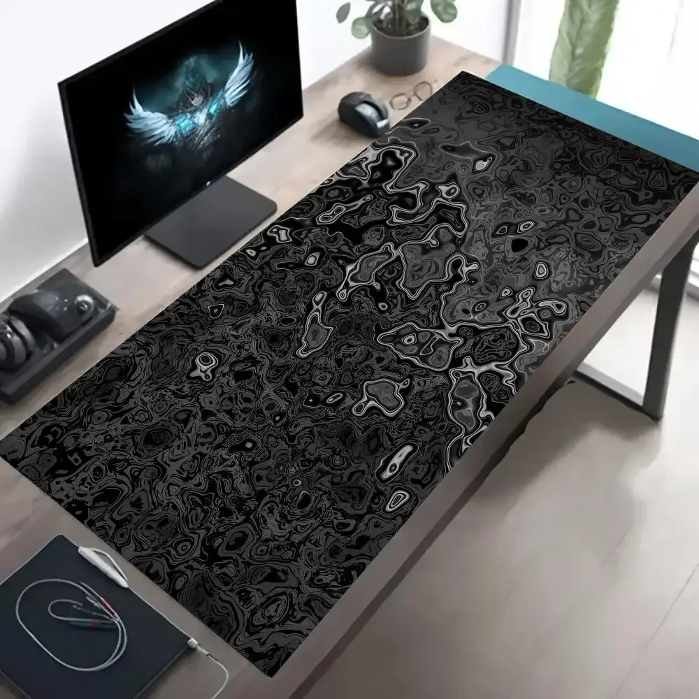 

Cool black liquid Mouse Pad Large Gaming Office Accessories Mouse Pad Non-slip Seamed Edge Laptop Tablet Game Rug Mat PC Playmat