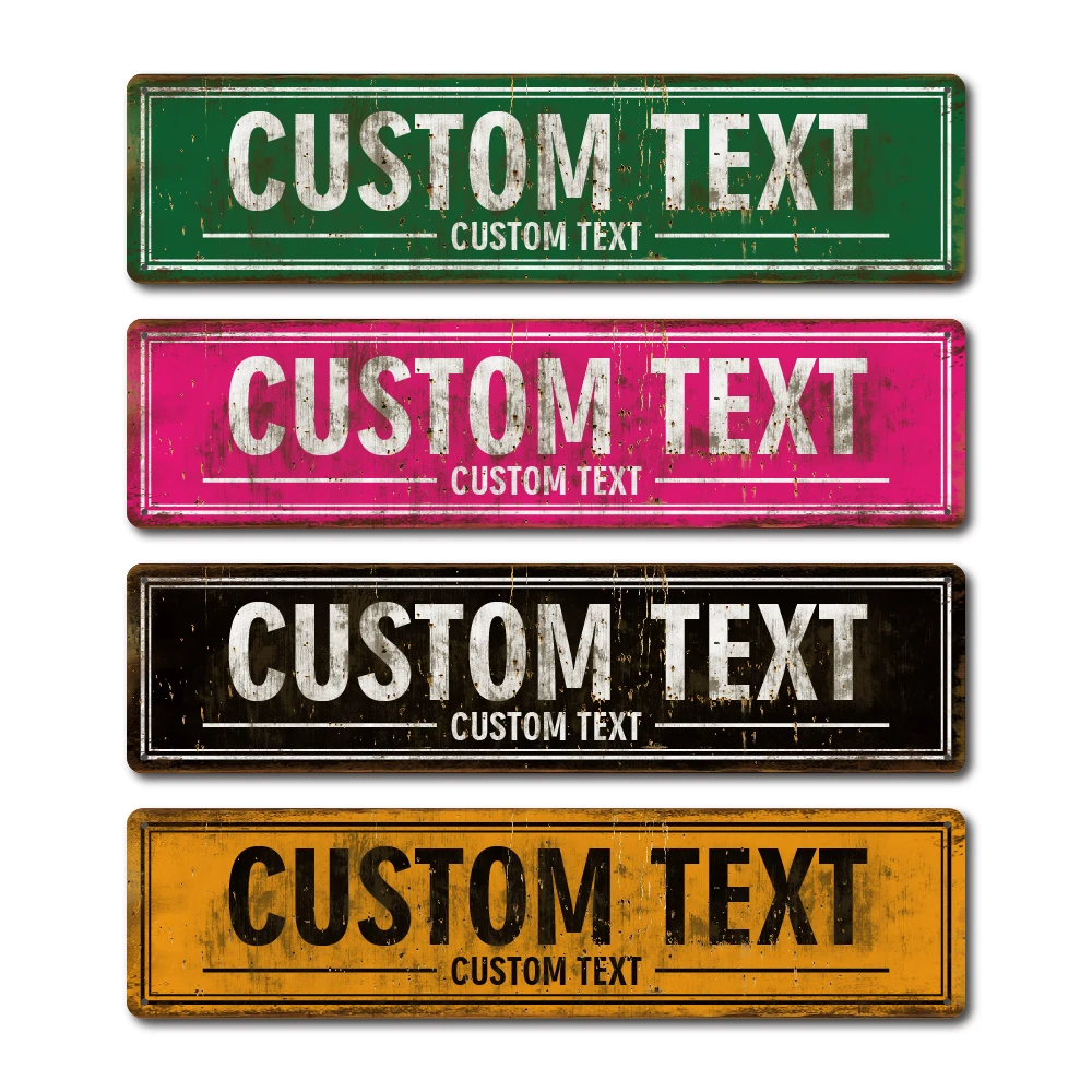 1pc Personalized Custom Metal Street SignCustom Road Metal SignsCustom Vintage Street Road Signs Metal Signs Arrows Outdoor Text