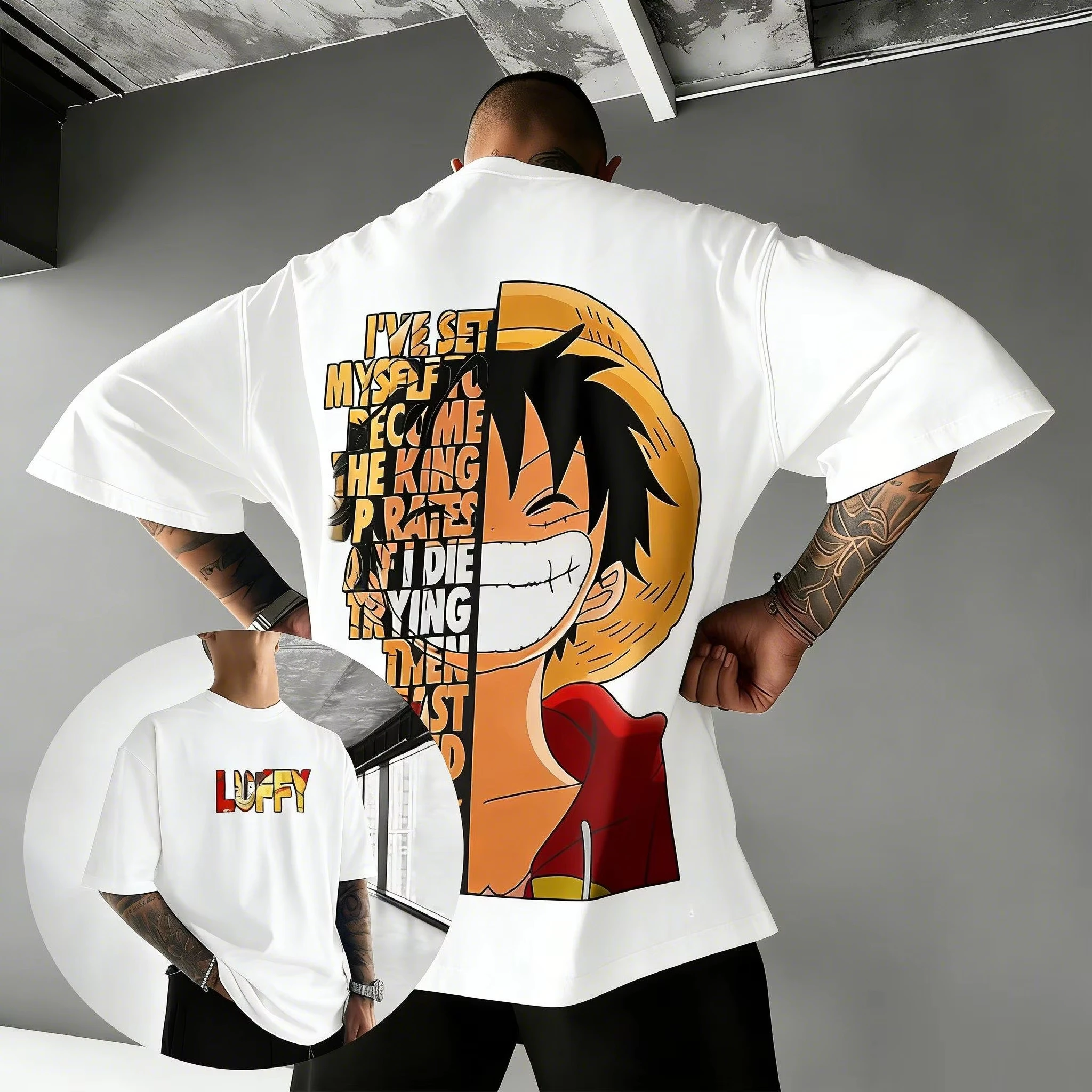 

Новая футболка One Piece с Луффи для мужчин и женщин, летняя, в стиле Y2K, повседневная, с коротким рукавом, с графическим принтом Monkey D. Луффи, уличная одежда