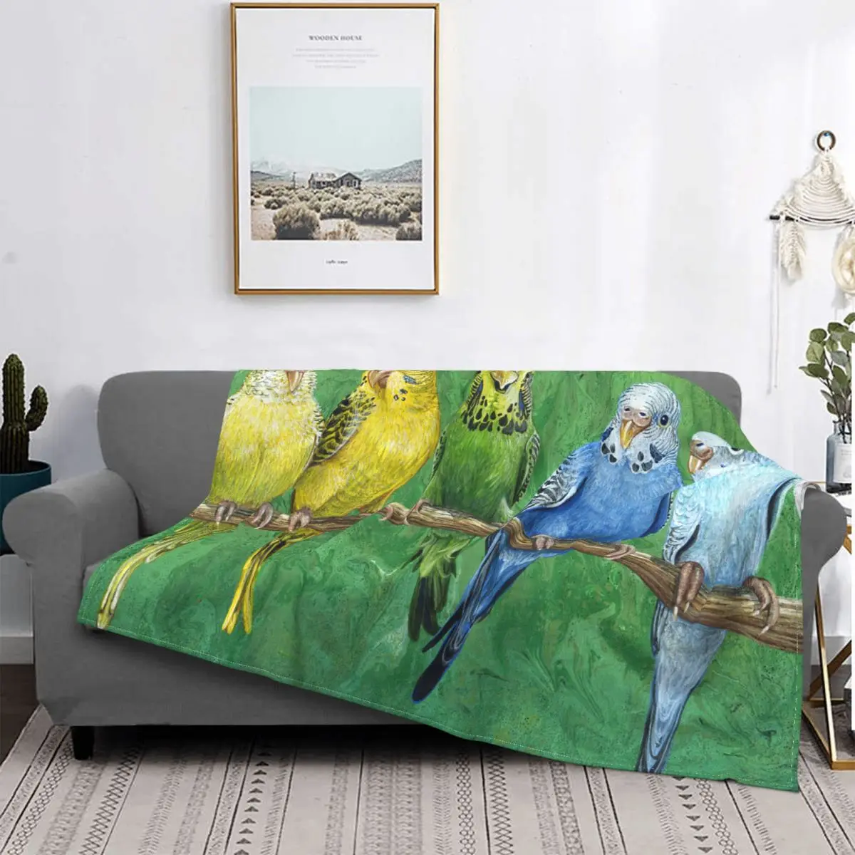 

Parrot Brid Blanket Flannel Summer Multifunction Super Warm Throw Blankets for Bedding Car Quilt