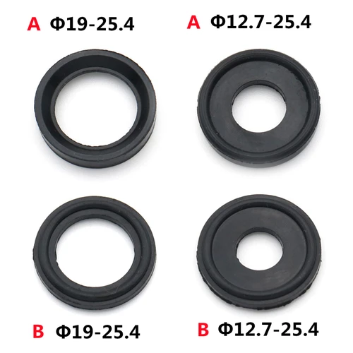 Φ12,7-25,4mmΦ19mm-25,4mmΦ32mm-50,5mm junta de virola de triple abrazadera arandela de sellado sanitaria de calidad alimentaria para elaboración casera silicona PTFE FKM EPDM