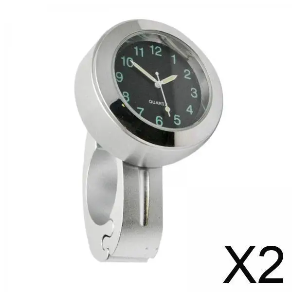 

Waterproof Aluminum Handlebar Clock Mount Shock Resistant Bar Watch for Motorcycle and Bike Use