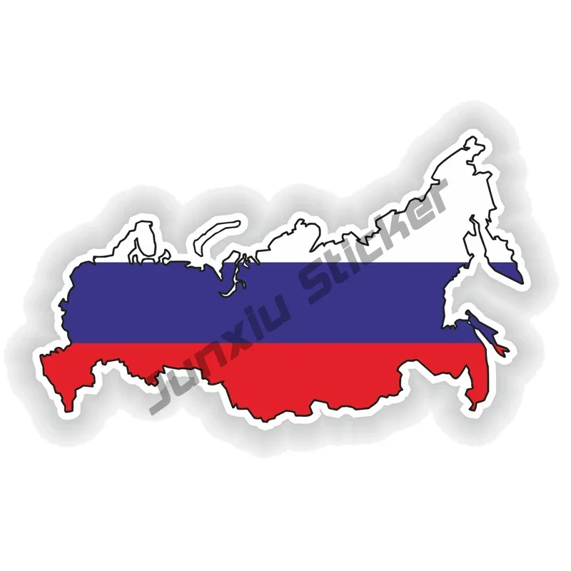 

Fashion Russia SILHOUETTE FLAG Car Stickers National Flag Decal Bumper Window Motorcycle Helmet Sticker Car Accessories KK15cm