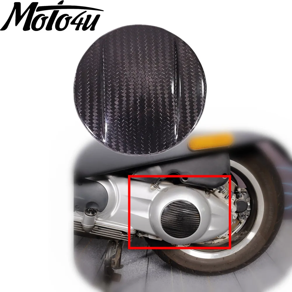 

Carbon Fiber Motorcycle Round Side Transmission Cover Engine Stator Cover For GTS GTV 250 300 2013 2014 2015 2016 2017