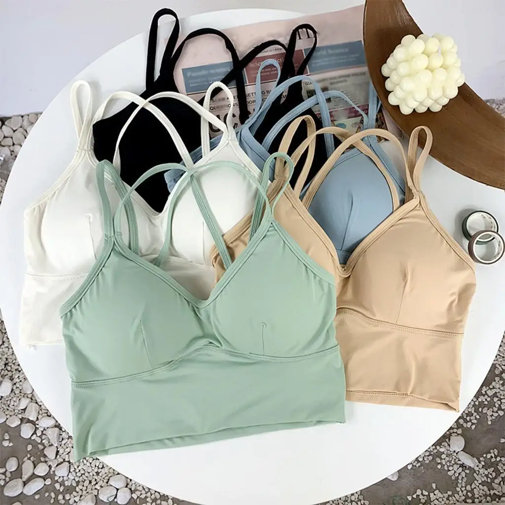 Sutiã esportivo feminino conforto acolchoado senhoras tops bralettes crop top para exercício