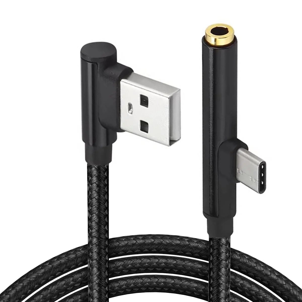 

2-in-1 USB Type-C to 3.5mm Headphone Adapter with USB Charging Stereo Audio Jack Cable for Redmi Phones without 3.5mm Port