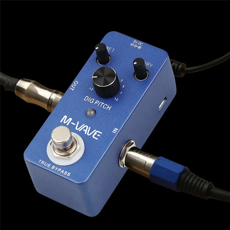 

A69P-M-VAVE DIG PITCH Guitar Effect Pedal Music Accessories Pedal Guitar Electric Mini Single Type With True Bypass 9 Pitch Type