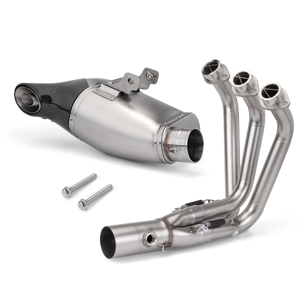 

Motorcycle Exhaust Full System Kit Manifold Headers Line Pipe Connect Original Systems For Yamaha MT09 FZ09 XSR900 2014-2020