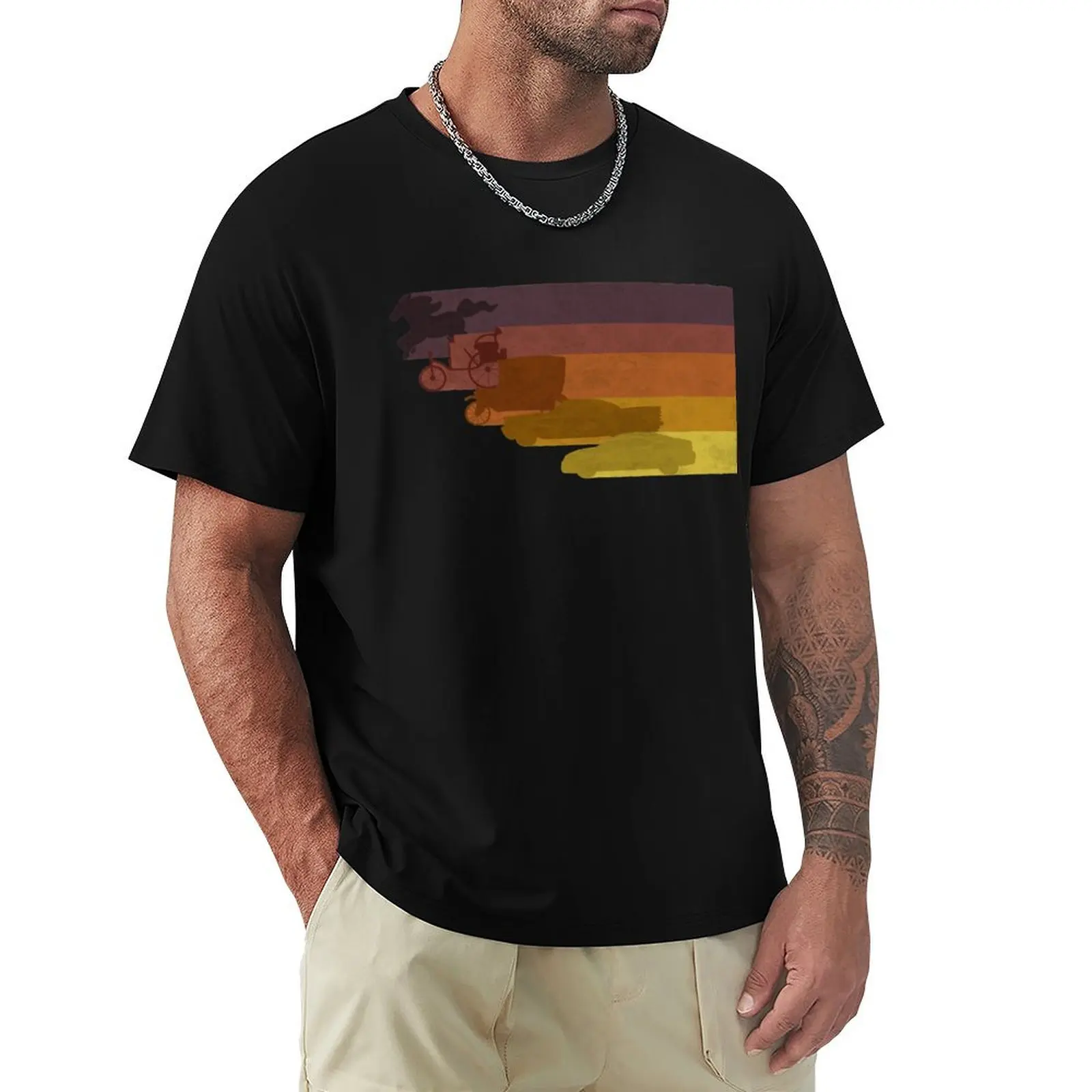 Evolution of Transportation T-Shirt Daily Wear Plain Short Sleeve Shirt