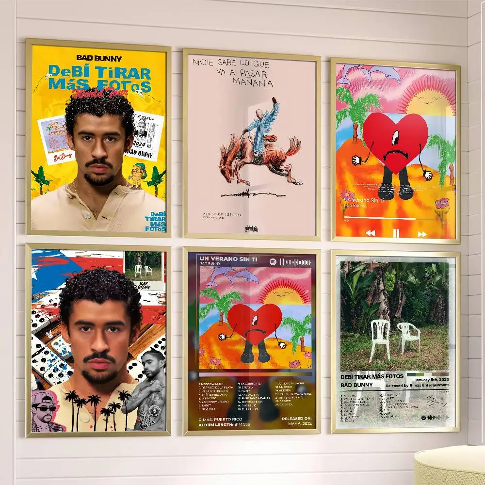 

Bad B-Bunny DtMF Album Poster Posters,waterproof Paper Stickers,coffee Shops,bar Living Rooms