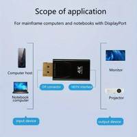DP To HDMI Adapter 4K 60Hz Display Port Mini Converter DP Male HDMI Female Video Audio HD Cable PC TV Laptop Projector Converter