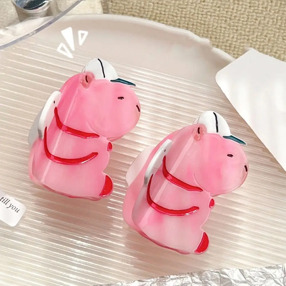 

Korean Style Capybara Acetate Hair Claw Pink Funny Animal Hair Crab Clip Headwear Kawaii Acetic Acid Shark Clip Headdress