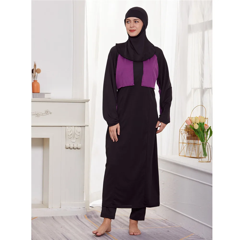 Muslim Modest Burkini Swimwear Abaya Swim Dress Swimsuit for Women Hijab Islamic Full Cover Swim Bathing Suit Maillot De Bain