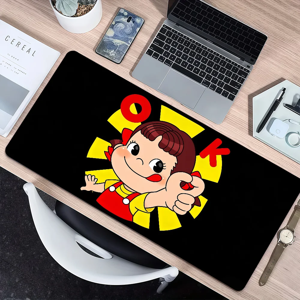 Cartoon F-Fujlya P-Peko-chan Mouse Pad Large Non-slip Lockedge Desktop Computer Desk Mat Keyboard MousePad Office Gamer Student