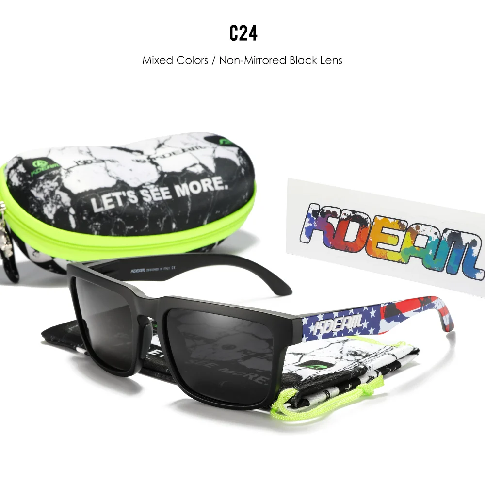 KDEAM Herren Polarisierte Sonnenbrille Quadratisch Lässig Outdoor Sonnenbrille Damen Unisex Sonnenbrille Für Paare Mit Neues Paket