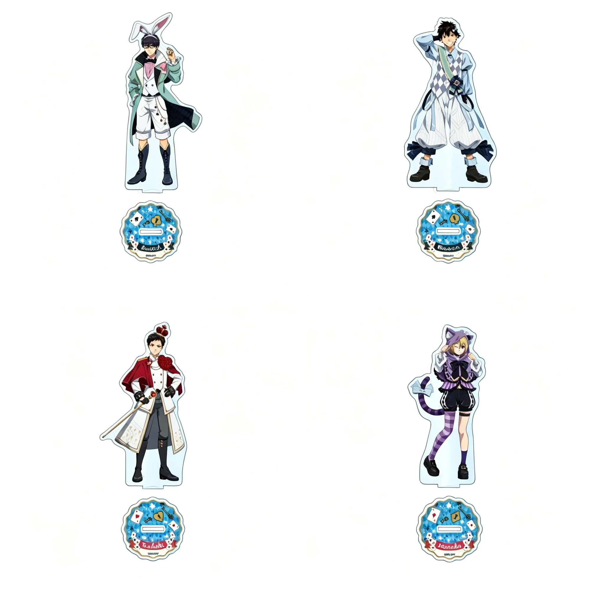 Anime SKET DANCE Poker Card Style Yusuke Fujisaki Hime Onizuka Acrylic Stand Model Plate Keychains Desktop Ornament
