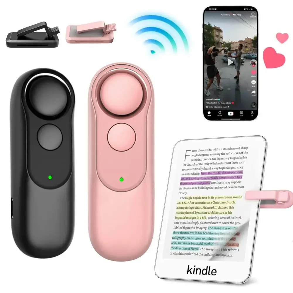 

2025 RF Remote Control Page Turner Taking Photo Camera Video Recording Remote Trigger Clicker Page Turner for Kindle Accessories