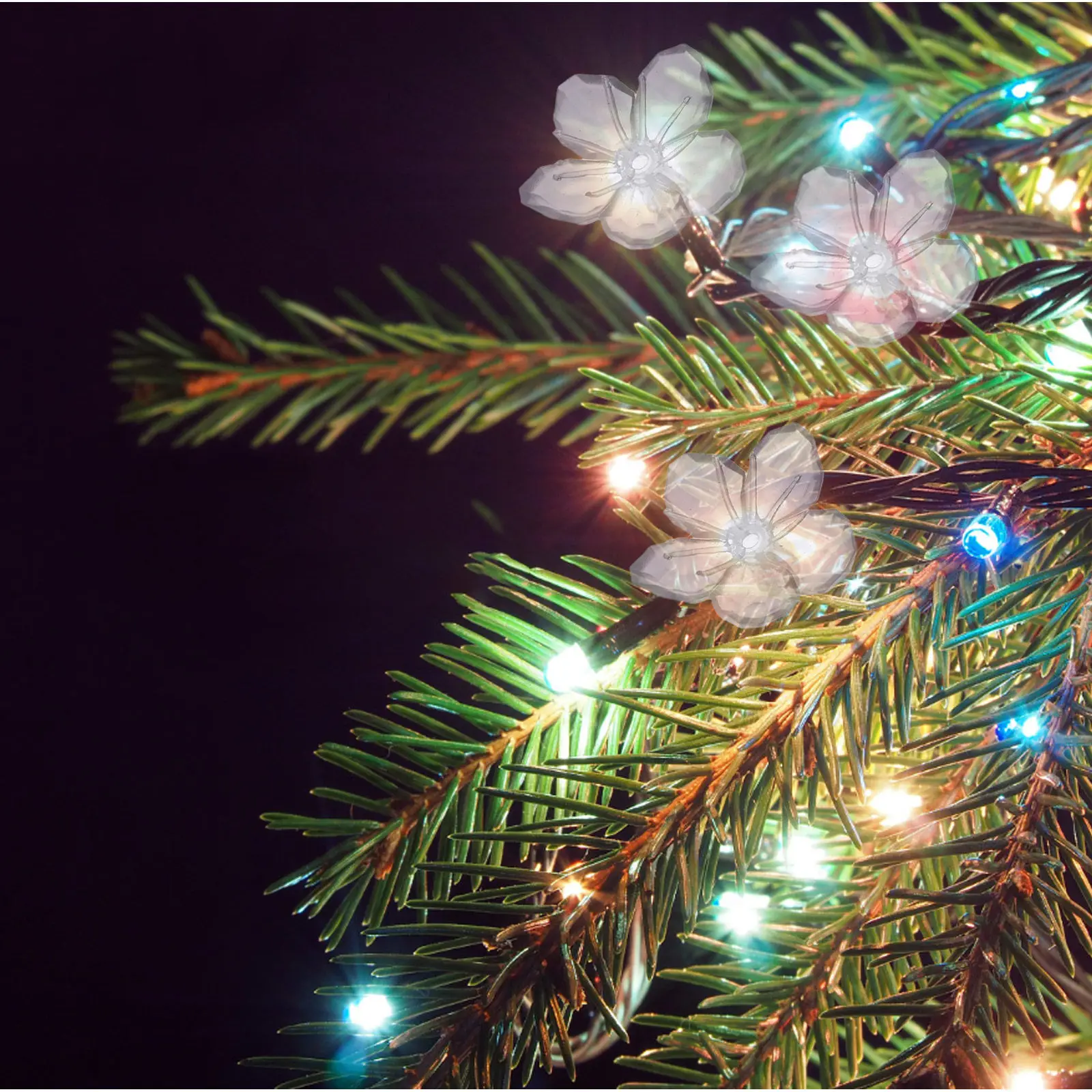 

80 шт. пластиковых декоративных колпаков для ламп в форме цветков вишни, сменные плафоны для гирлянд, романтическое освещение, украшение