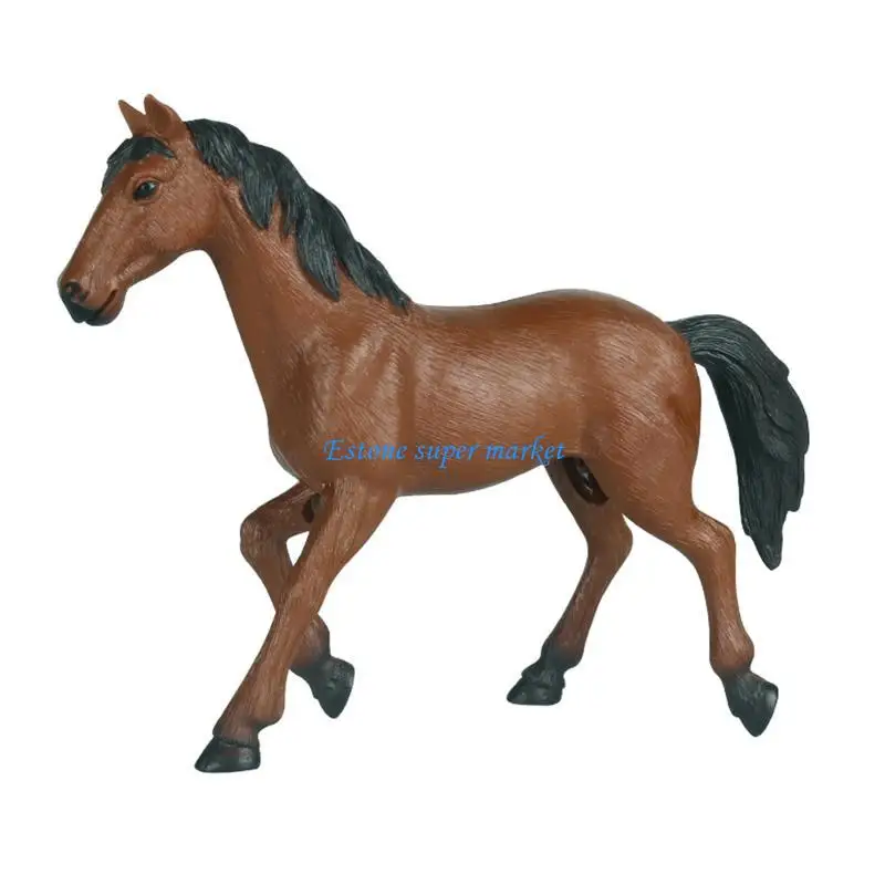 

090B 7.7inch Running Horse Animal Statue Model Figure of for Room Tabletop Decor