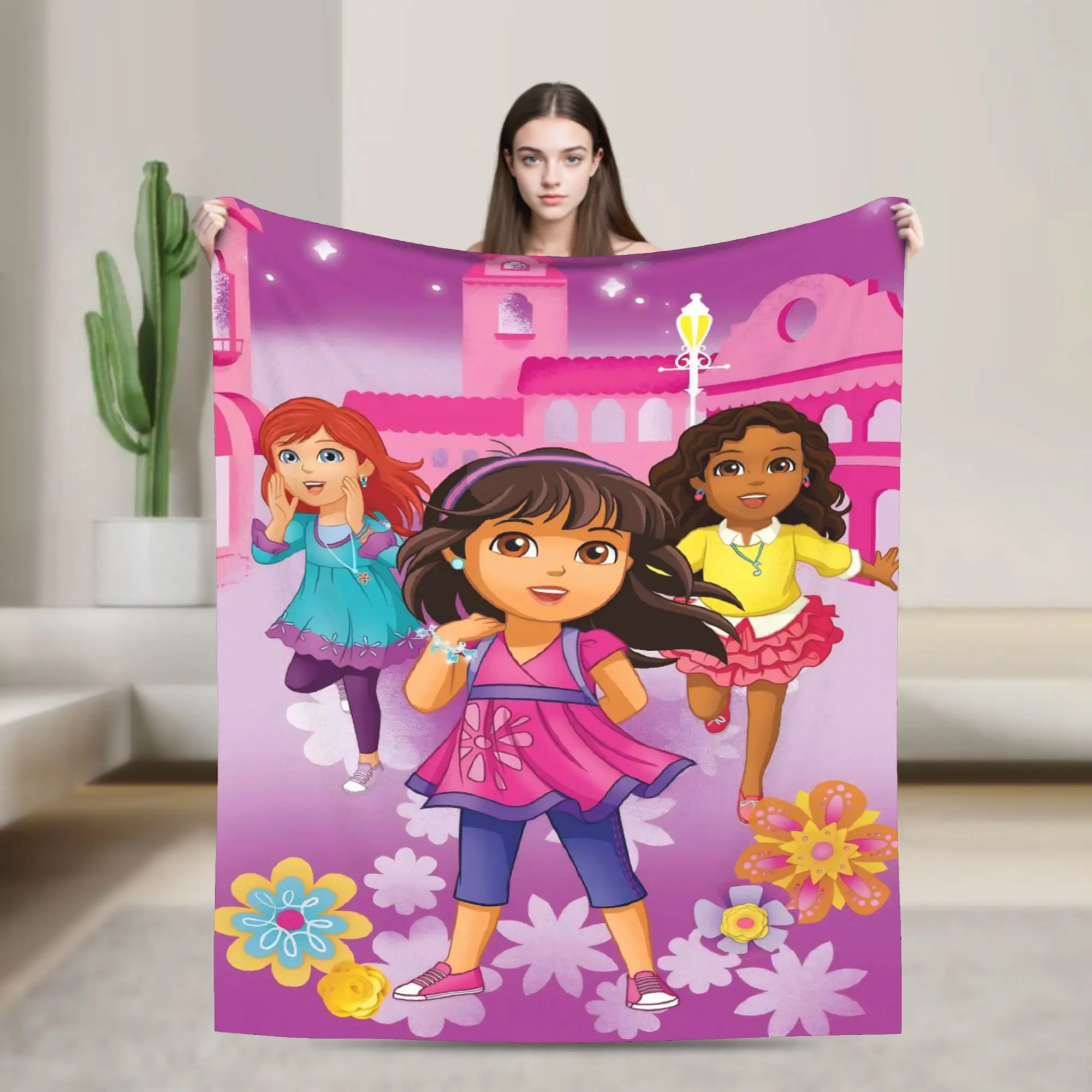 البطانيات الدافئة نزهة دوراس اكسبلورر الفراش يلقي الفانيلا المفرش للمنزل ديكور الجدة غطاء سرير أريكة #1