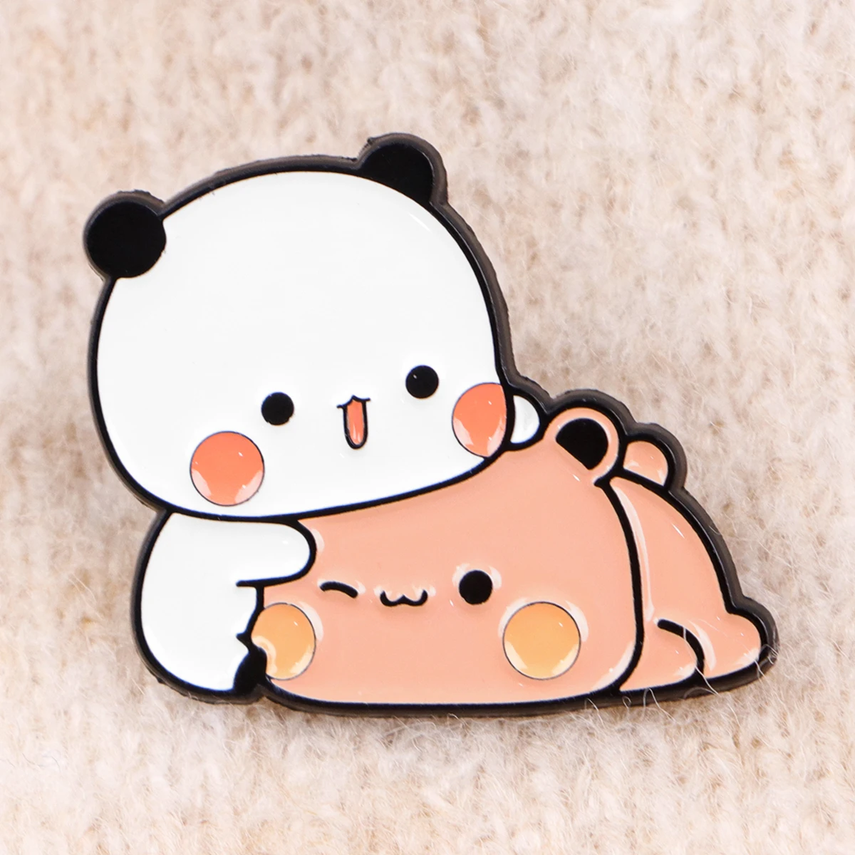 Cute Bubu Dudu White and Grey Couple Bear Enamel Pin Brooches on Clothes Badge Bag Clothes Lapel Jewelry Fans Lovers Gifts view 6